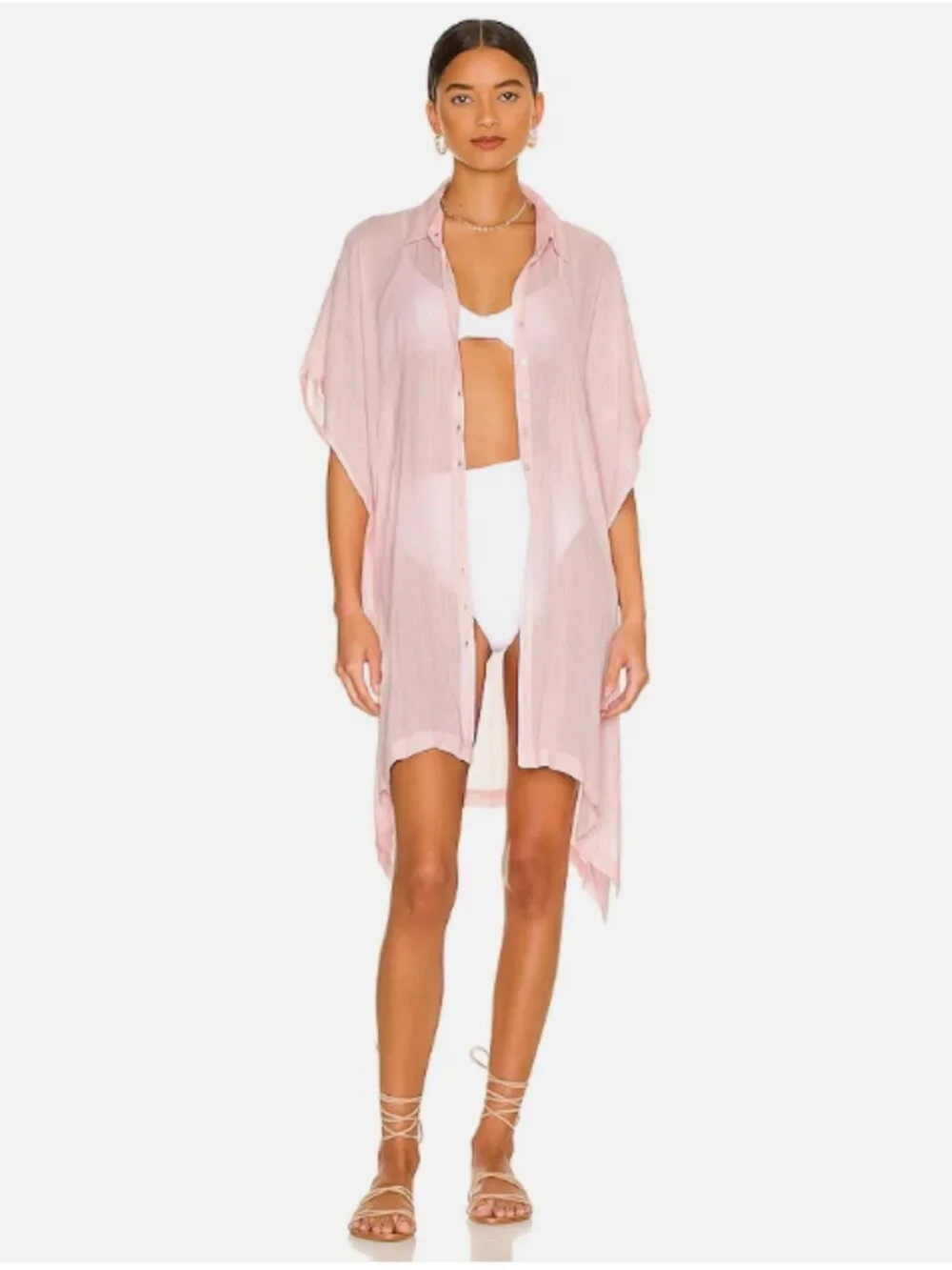L space Anita cover up Rose Quartz Light Pink Resort Beach XS/S